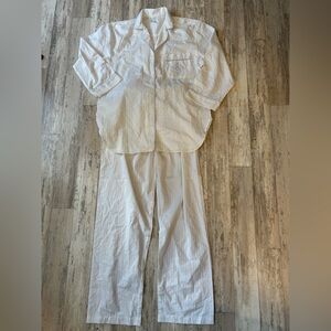 Miss Elaine White and Lavender Pajama Set